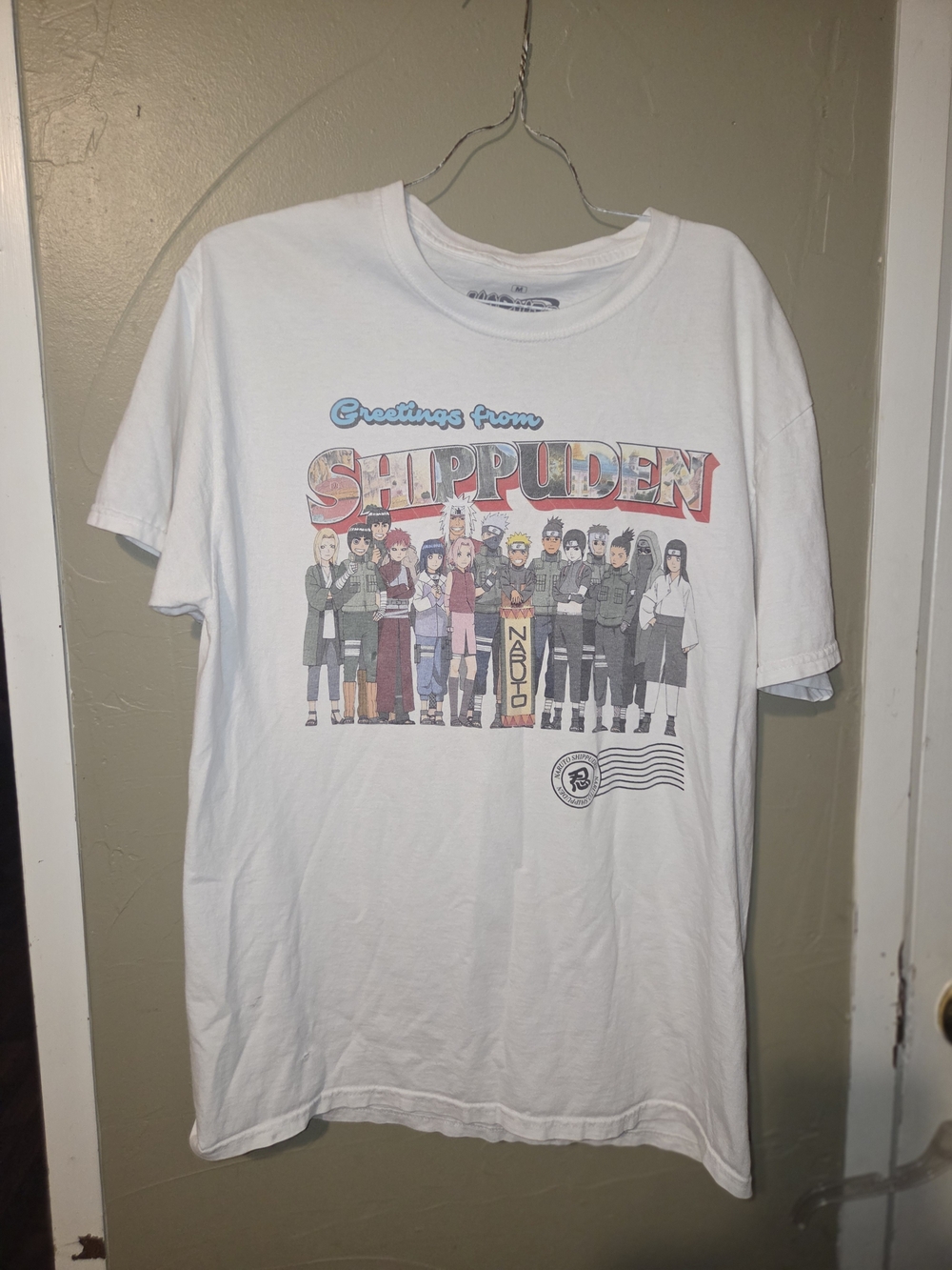 Naruto Shippuden White Graphic Adult T-Shirt 2007